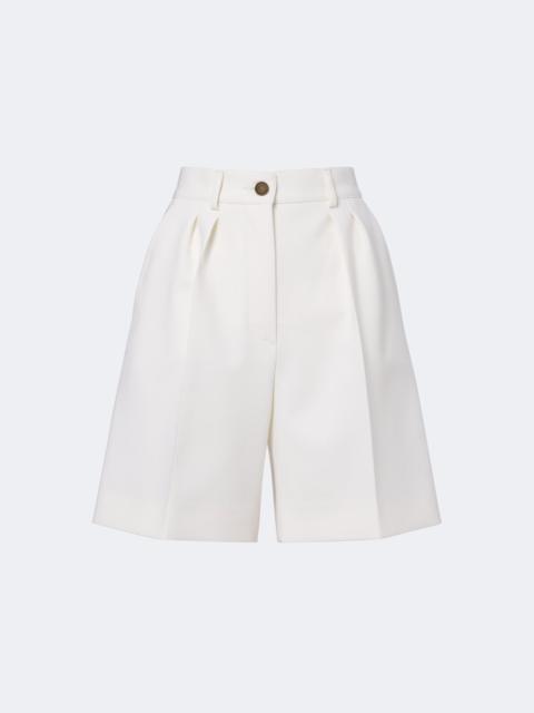Max Mara Pleated wool-blend Bermuda shorts