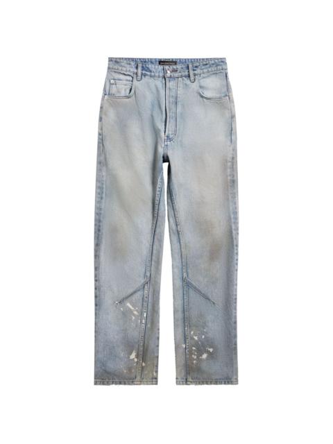 BALENCIAGA distressed straight-leg jeans