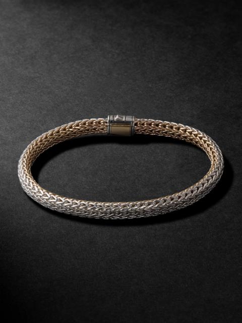 JOHN HARDY Icon Reversible 14-Karat Gold and Sterling Silver Bracelet