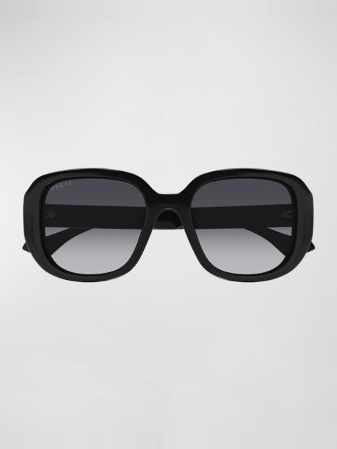 GUCCI La Piscine Plastic Square Sunglasses