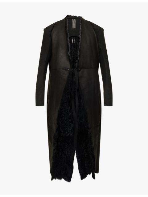 Rick Owens Cyclops Wrap-Over Shearling Coat