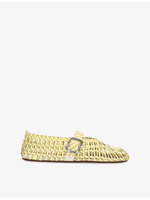 Alaïa Ballerina Braided Mesh Ballet Flats