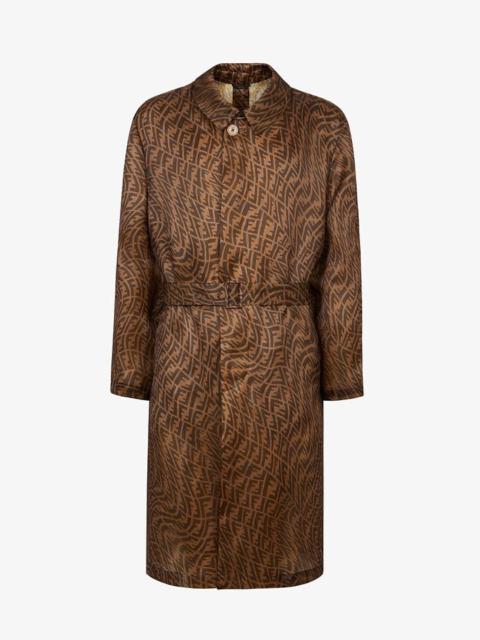 FENDI Brown organza trench coat
