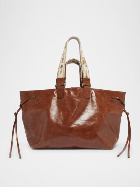 Wardy Double-Handle Leather Tote Bag