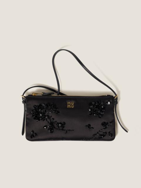 Miu Miu Duchesse mini pouch with embroidery