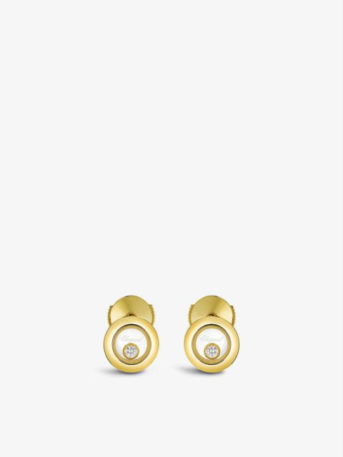 Happy Diamonds 18ct yellow-gold and 0.10ct diamond earrings