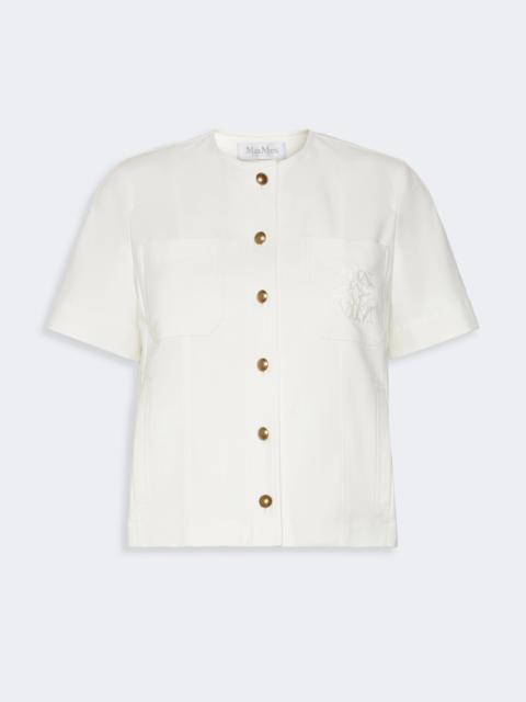 Max Mara ZANZARA Stretch cotton canvas jacket - WHITE