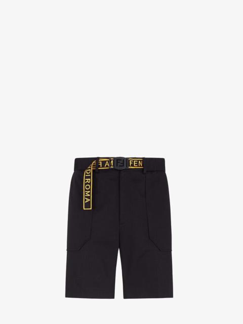 FENDI Pants in black gabardine