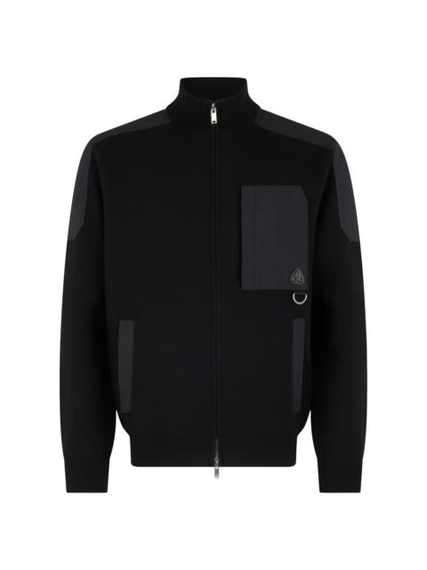 MOOSE KNUCKLES Men's Knitwear Elowan Slim-Fit Cardigan - Black