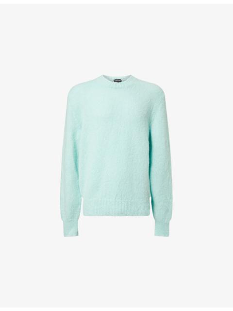 TOM FORD Crew Neck Brushed-Knit Alpaca-Blend Knitted Jumper