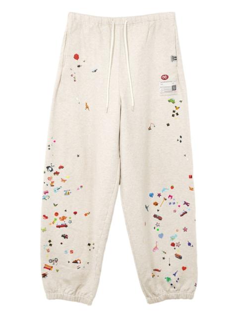 Maison MIHARAYASUHIRO Sticker graphic-print track pants