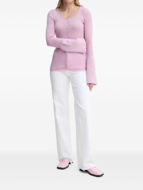 HERSKIND ribbed button-front cardigan