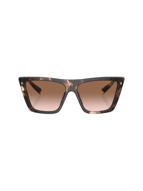 square-frame tortoiseshell-effect sunglasses