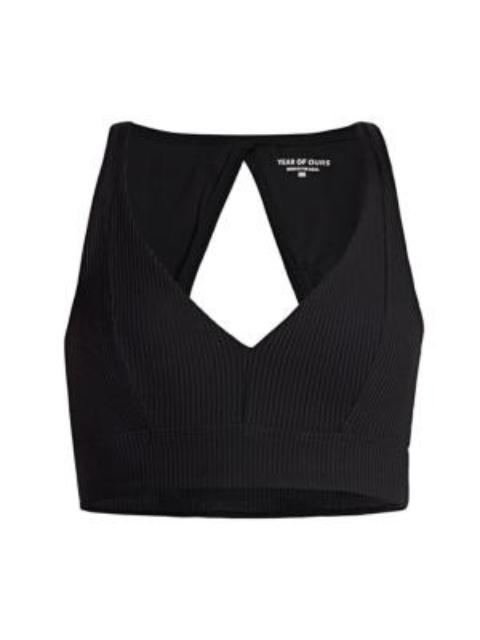 Year of Ours Women's Victoria Ribbed Sports Bra - Black