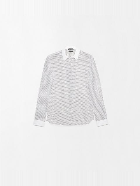 TOM FORD PRINTED MULTI ARGYLE SILK CREPE DE CHINE SHIRT