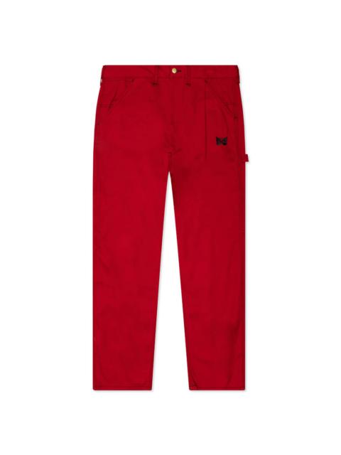 NEEDLES X SMITH'S COTTON TWILL PAINTER PANT - RED