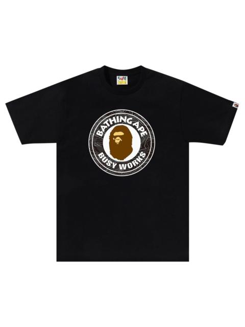 A BATHING APE® BAPE Layered Line Camo Busy Works Tee 'Black/Black'