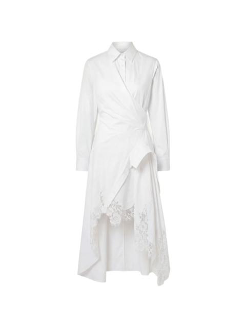 Monse lace-trimmed asymmetric dress