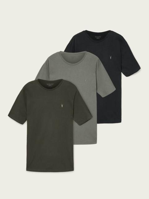 ALLSAINTS BRACE BRUSHED COTTON T-SHIRTS 3 PACK