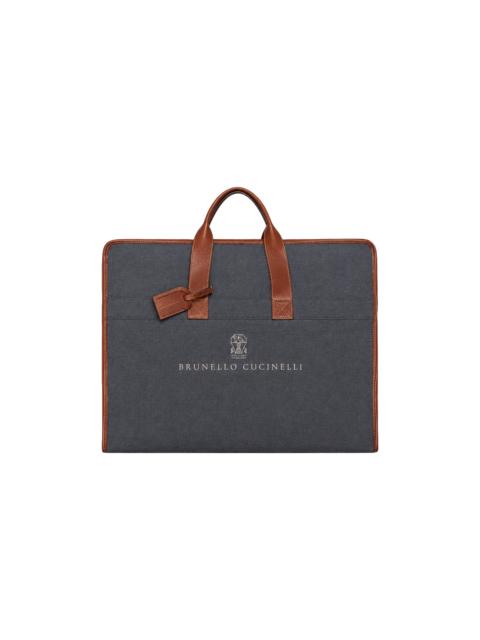 Brunello Cucinelli Canvas Bag "Medium Grey" BRUN2328