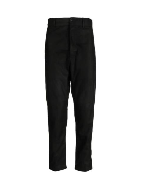 Ann Demeulemeester CROPPED LEATHER TROUSERS
