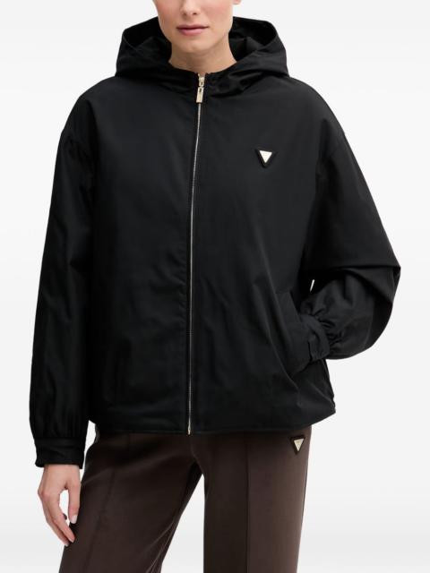 GUESS USA logo-plaque hooded jacket