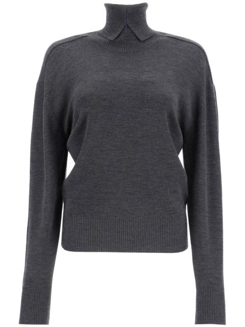 HIGH-NECK WOOL PULLOVER SWEATER