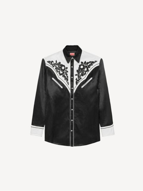 KENZO 'Western Flower' casual satin shirt