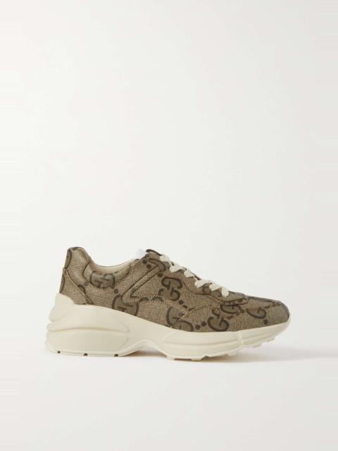 GUCCI Rhyton printed coated-canvas sneakers