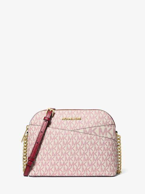 MICHAEL KORS Jet Set Travel Medium Signature Logo Dome Crossbody Bag