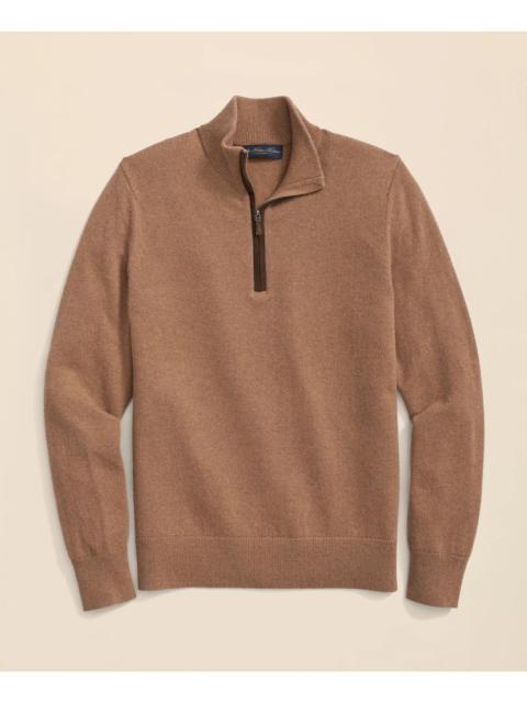 Brooks Brothers 3-Ply Cashmere Quarter-Zip Sweater
