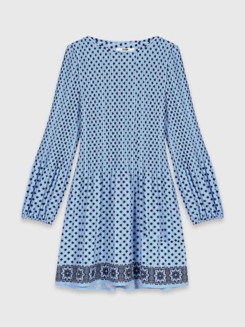 maje Patterned pleated dress