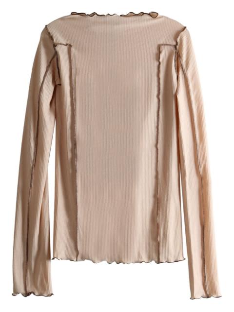 BASERANGE seam-detail ribbed top