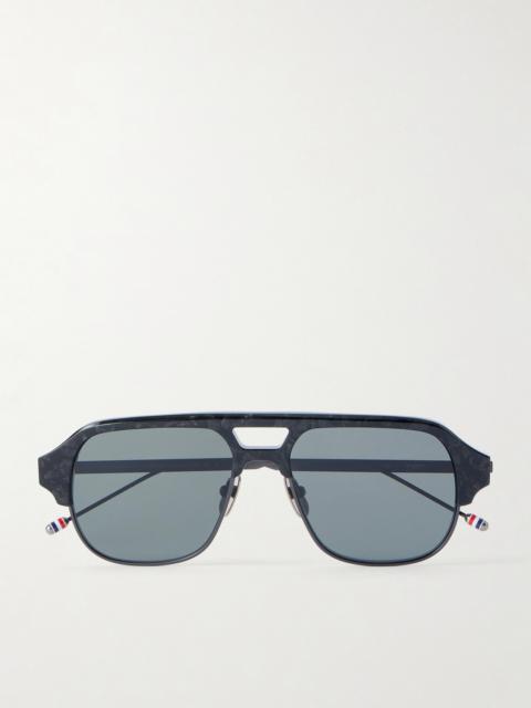 Thom Browne Aviator-Style Acetate and Titanium Sunglasses
