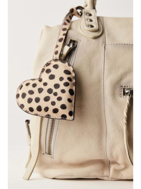FREE PEOPLE Heart Animal Print Keychain