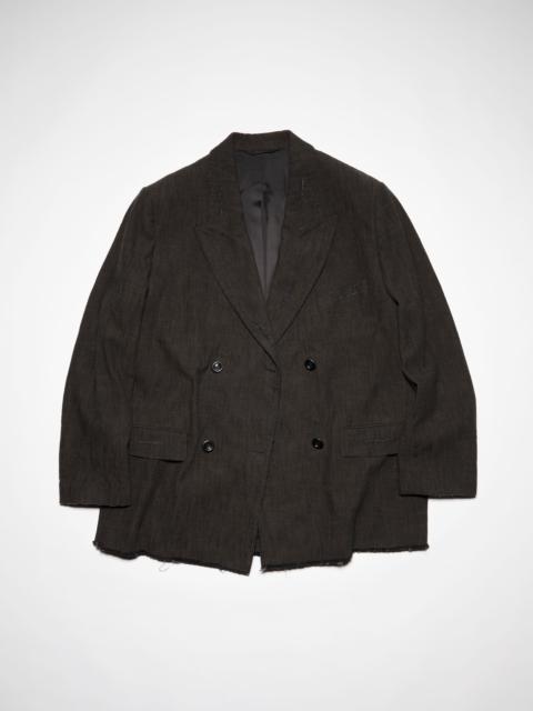 Acne Studios Double-breasted textured jacket - Anthracite grey