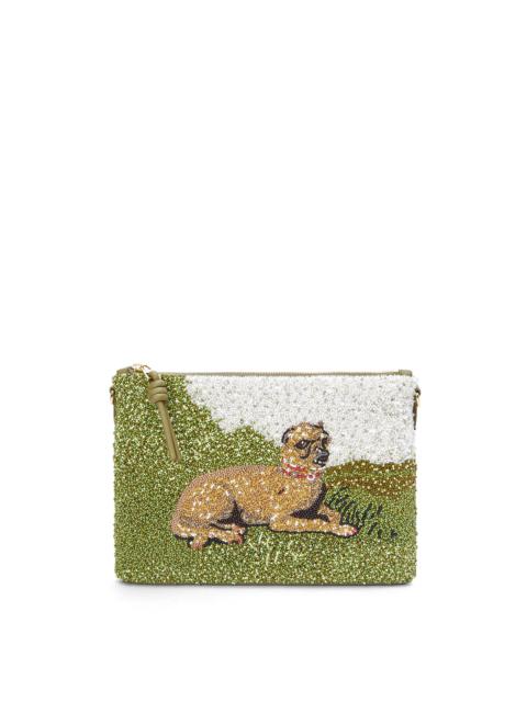 Loewe Oblong pouch in beaded leather