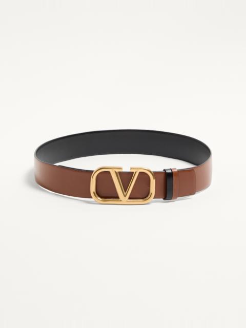 Valentino REVERSIBLE VLOGO SIGNATURE BELT IN GLOSSY CALFSKIN 40 MM