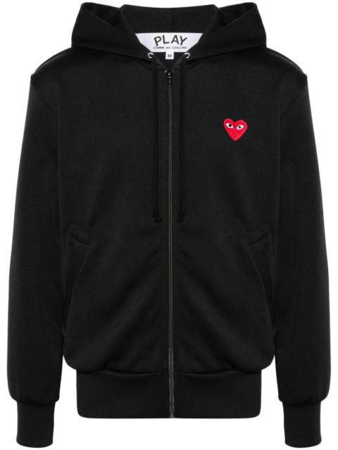 Comme Des Garçons COMME DES GARÇONS LOGO ZIPPED COTTON HOODIE