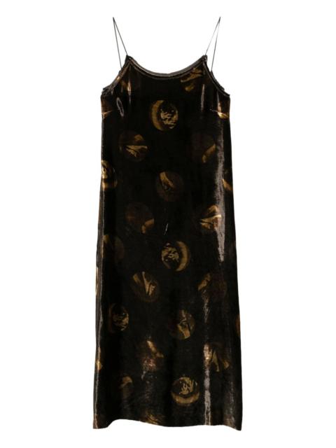 UMA WANG abstract-pattern midi dress