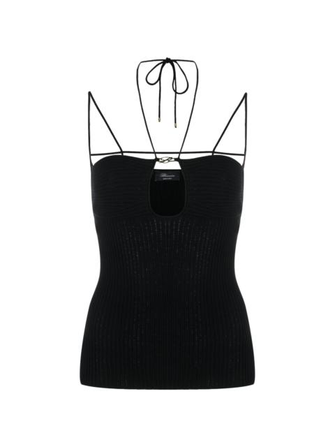 Blumarine cut-out ribbed knit top