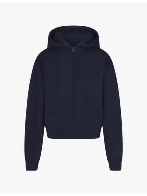 SKIMS Classic Zip-Up Cotton-Fleece Hoody