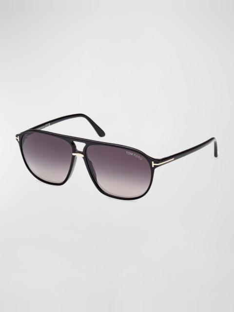 TOM FORD Men's Bruce Acetate Square Sunglasses