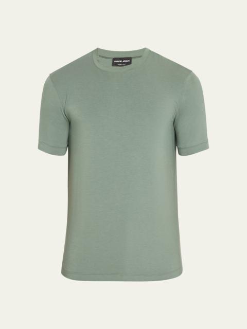 GIORGIO ARMANI Men's Solid Jersey T-Shirt