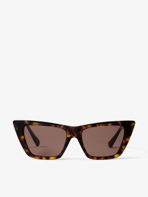 JIMMY CHOO Haley
Brown Havana Cat Eye Sunglasses