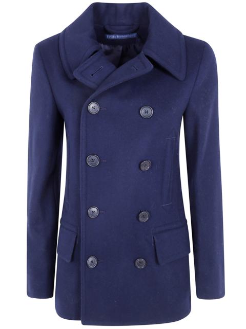 Polo Ralph Lauren Coat Wool Blue "Woven Coat"