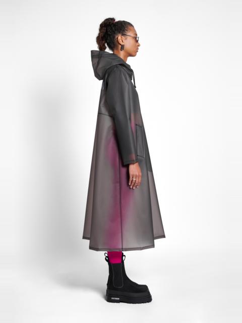 Stutterheim Mosebacke Long Print Raincoat Smoke