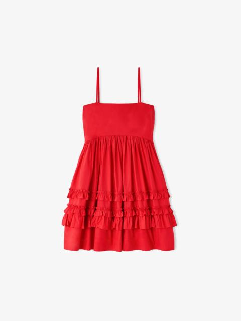 GANNI DRESS IN RED COTTON
