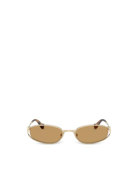 Miu Miu oval-frame logo sunglasses