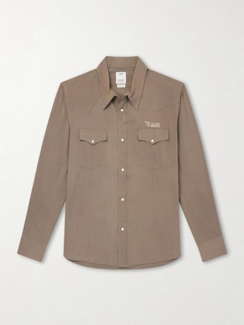 visvim Four Corners Logo-Embroidered Canvas Western Shirt